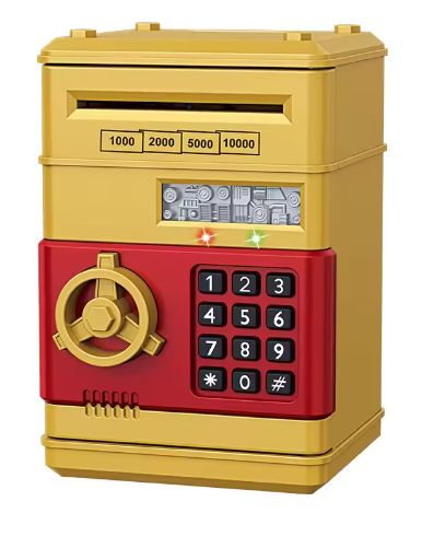 MiniBanken – Barnsparbössa med Pinkod och Automatisk Sedelinsättning