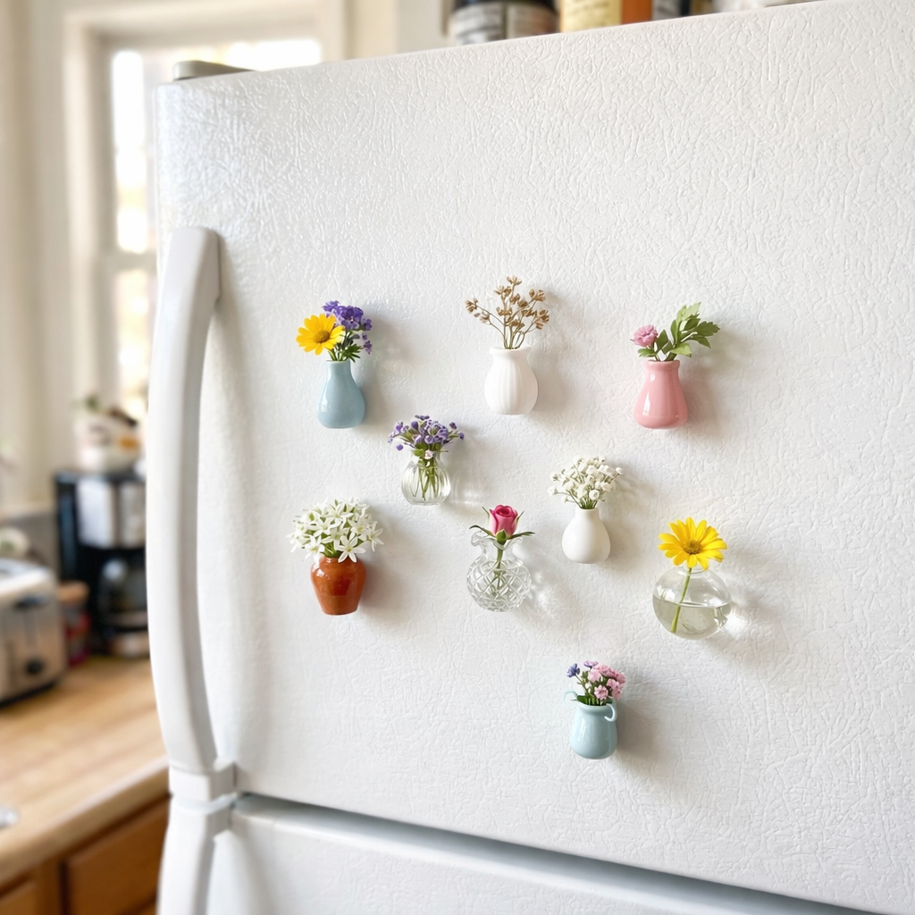 Magnatvas™ – Litet blomvas till kylskåpet