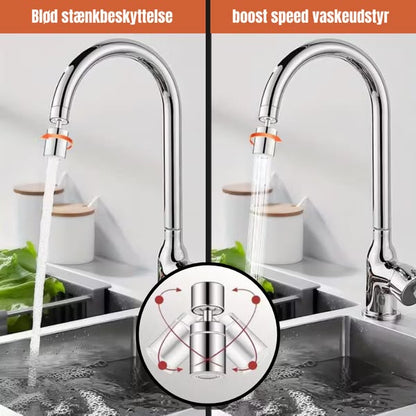FlexiStröm| Roterbar kranadapter med dubbla vattenlägen – sparar vatten och ökar trycket.