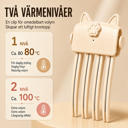 VolymLyft™ – Sladdlös värmeklämma för fylligare hårvolym