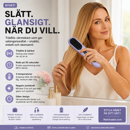 SilkesKam™ – Trådlös Värmekam för Snabb och Skonsam Styling