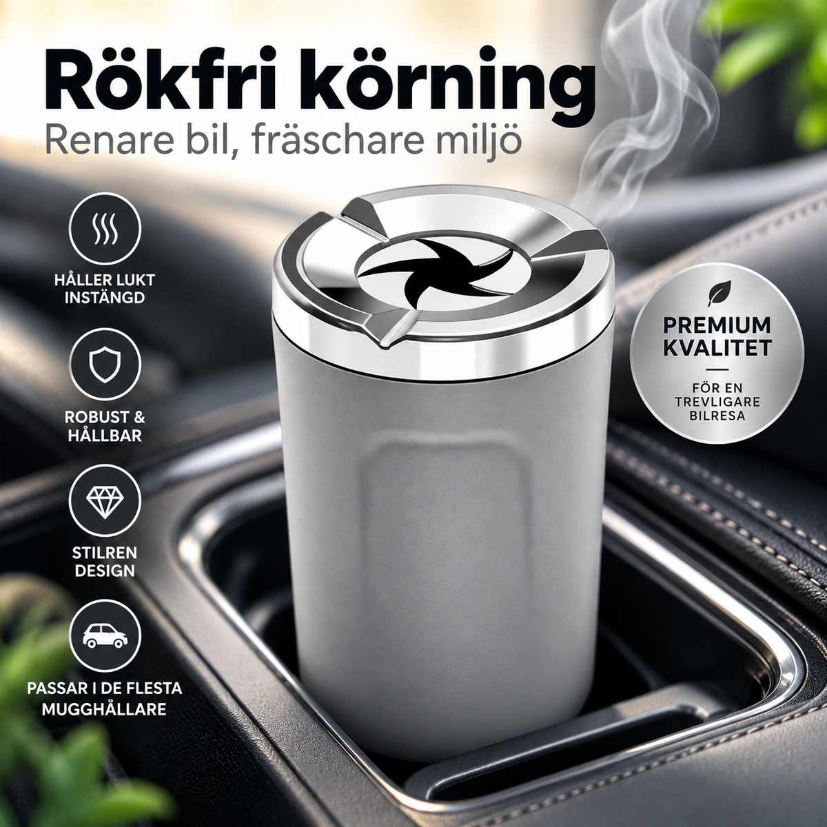 RökFri™ – Roterande bilaskkopp i keramik
