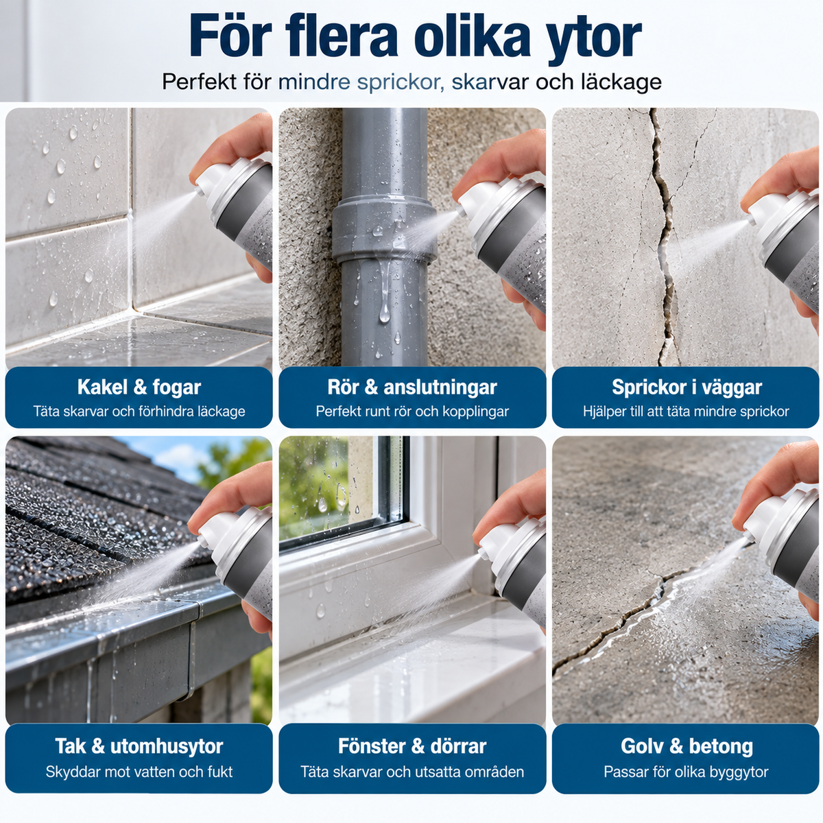TätaFix™ – Smidig tätningsspray för sprickor & läckage