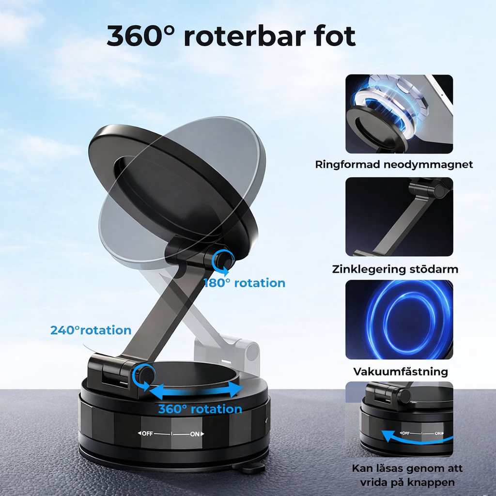 TryggGrip™ – Magnetisk telefonhållare för bilen