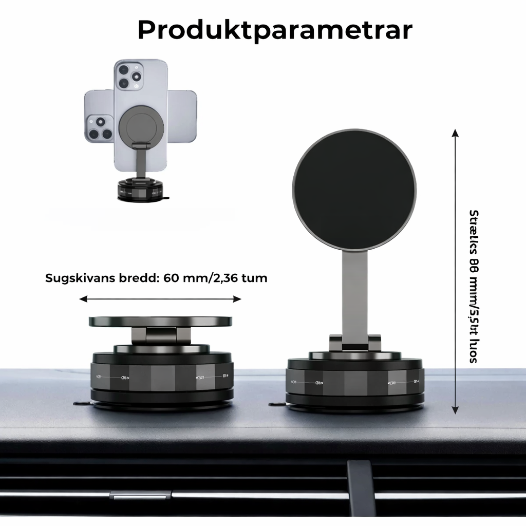 TryggGrip™ – Magnetisk telefonhållare för bilen