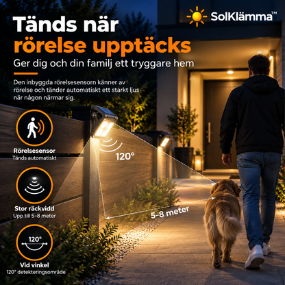 SolKlämma™ – Solcellsbelysning med rörelsesensor