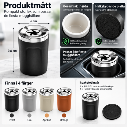 RökFri™ – Roterande bilaskkopp i keramik