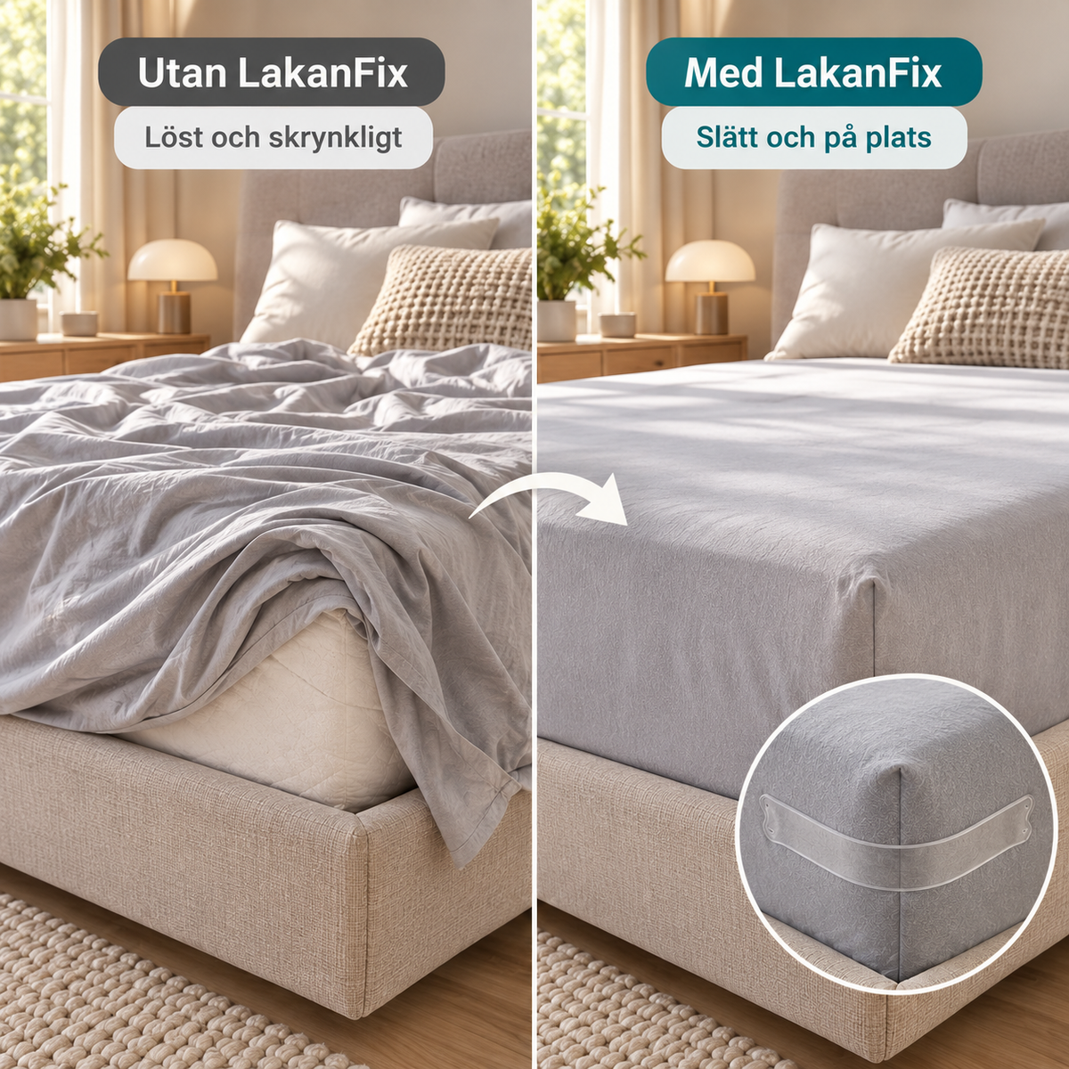 LakanFix™ – Håll lakanet sträckt och på plats