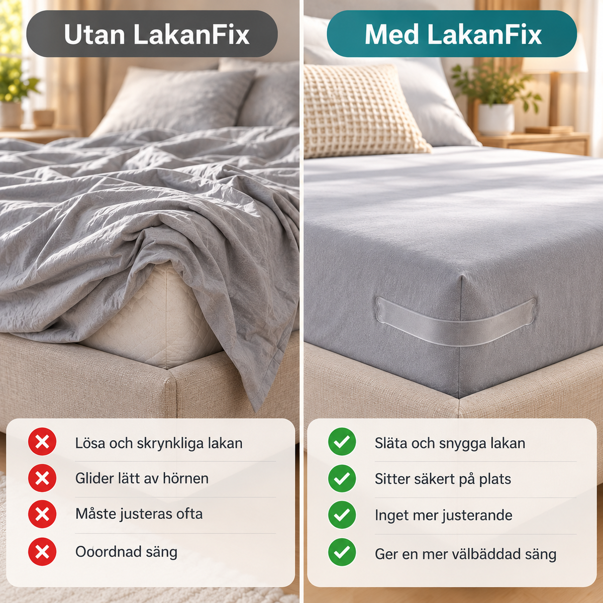 LakanFix™ – Håll lakanet sträckt och på plats