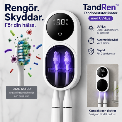 TandRen™ – UV-tandborsthållare med automatisk rengöring
