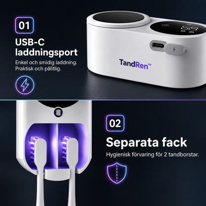 TandRen™ – UV-tandborsthållare med automatisk rengöring