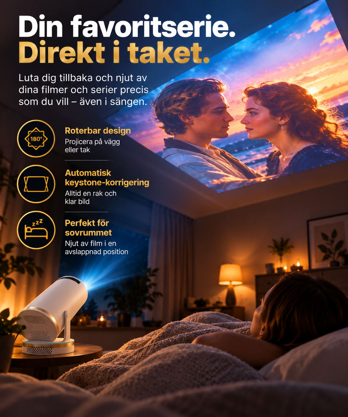 CineLux™ – Smart 4K Projektor för Hemmabio