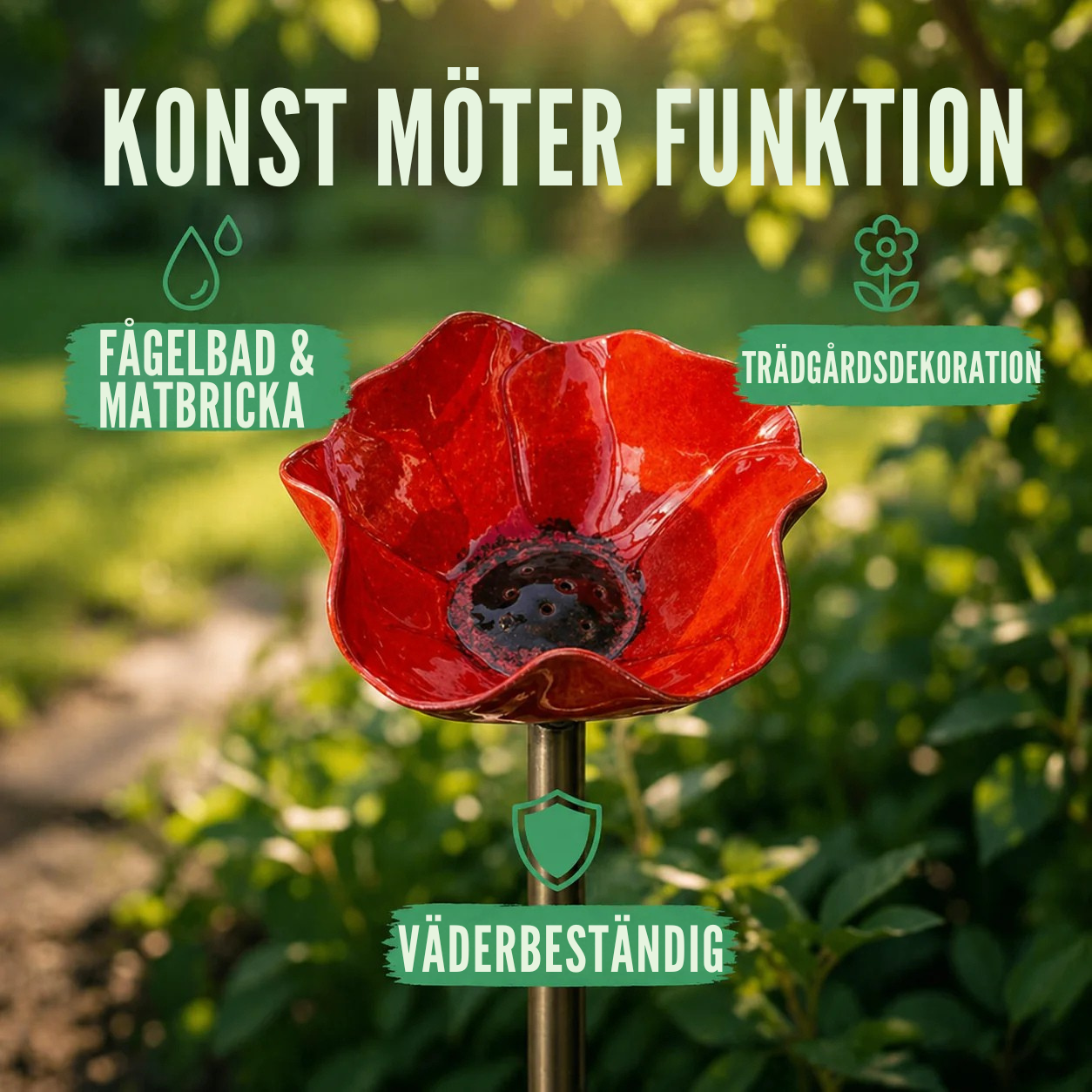 NordicBloom™ – Botanisk vattenstation för fåglar, bin och fjärilar