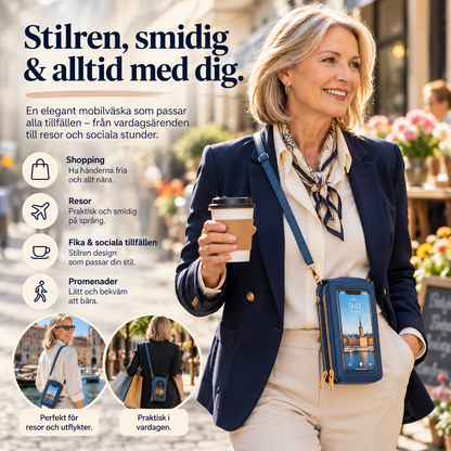 MobilVäska™ – Elegant mobilväska med touchfunktion