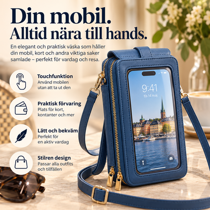 MobilVäska™ – Elegant mobilväska med touchfunktion