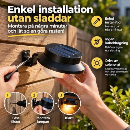 SolGlöd™ – Solcellsdriven utomhusbelysning