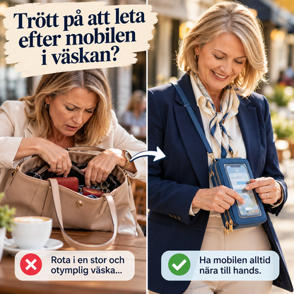 MobilVäska™ – Elegant mobilväska med touchfunktion