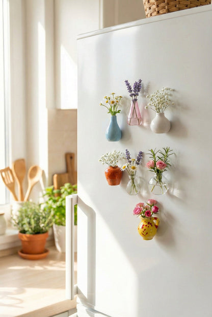 Magnatvas™ – Litet blomvas till kylskåpet