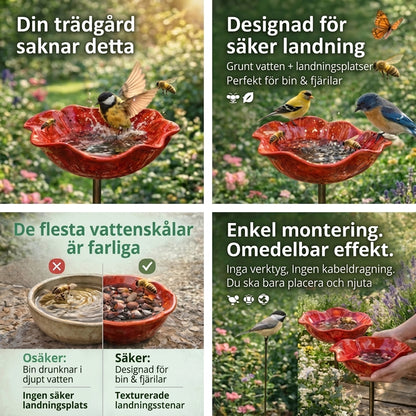 NordicBloom™ – Botanisk vattenstation för fåglar, bin och fjärilar