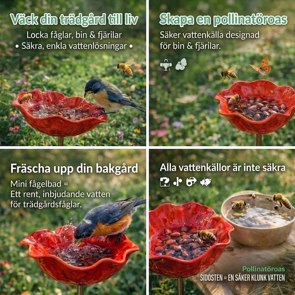 NordicBloom™ – Botanisk vattenstation för fåglar, bin och fjärilar
