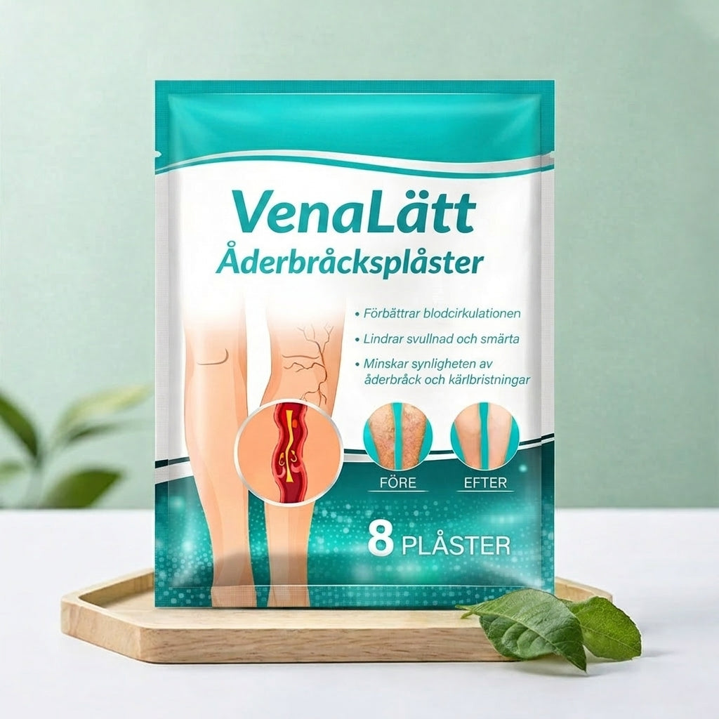 VenaLätt™  – Mikronål-patch för venstöd och lindring av tunga ben