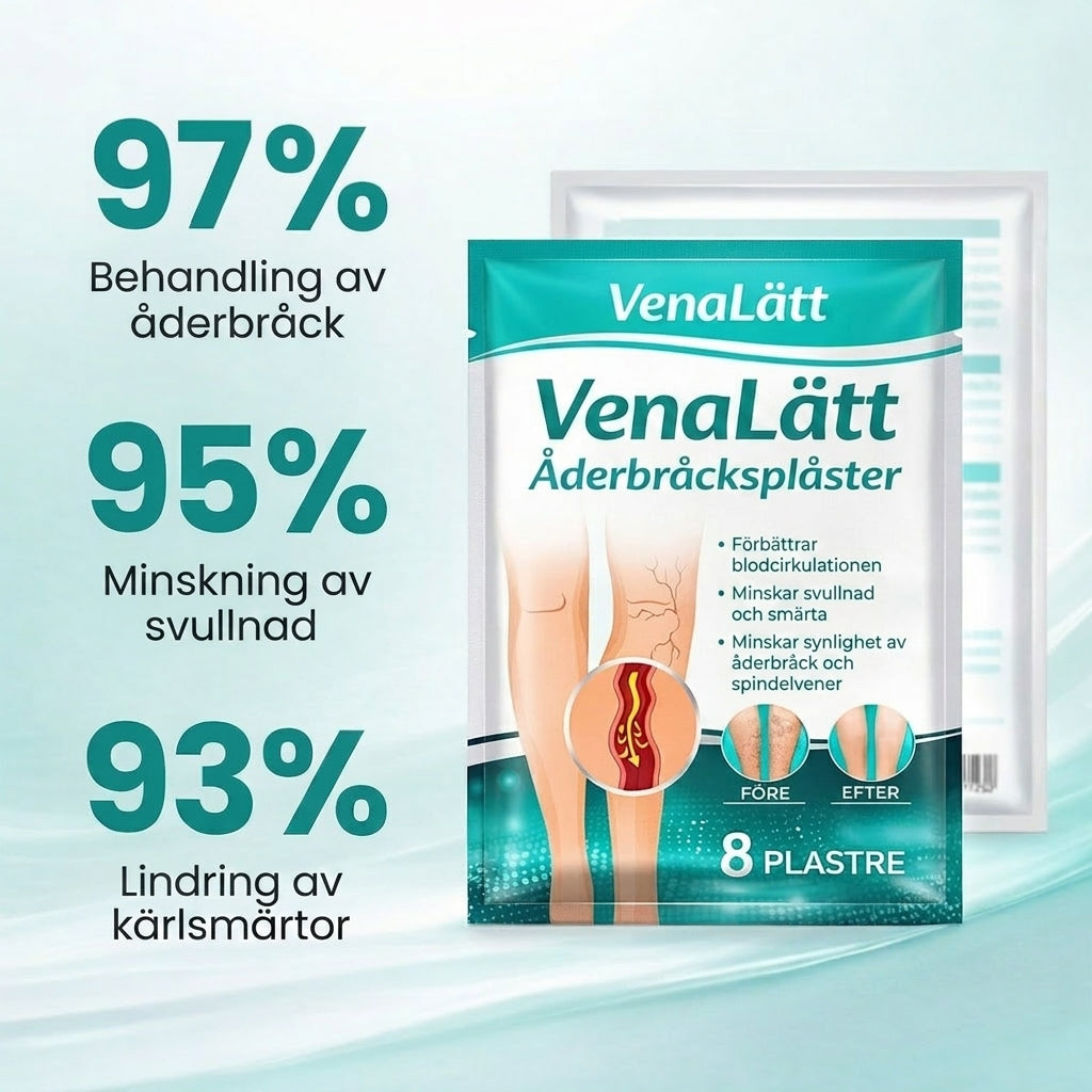 VenaLätt™  – Mikronål-patch för venstöd och lindring av tunga ben