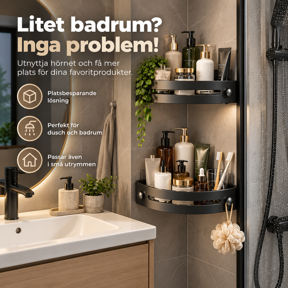 BadrumsFlex™ – Borrfri Förvaringshylla.