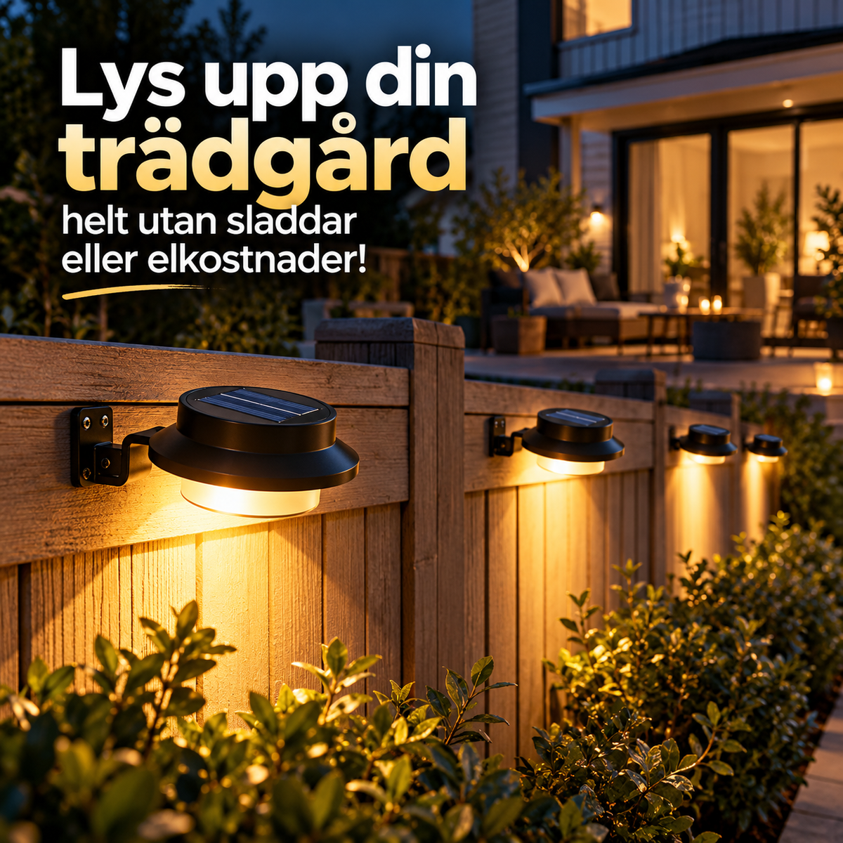 SolGlöd™ – Solcellsdriven utomhusbelysning