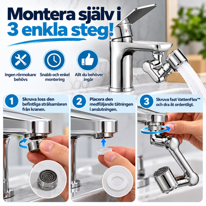 VattenFlex™ – 1440° roterande kranförlängare för enklare vardag