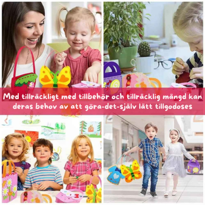 PysselVäska™: Børn DIY Syning Og Håndværk Kreativ Taske Sæt