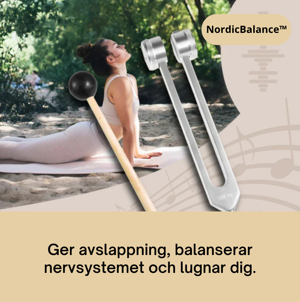 NordicBalance™ 128 Hz stämgaffel – För personer med spänningar och stress i kroppen och musklerna