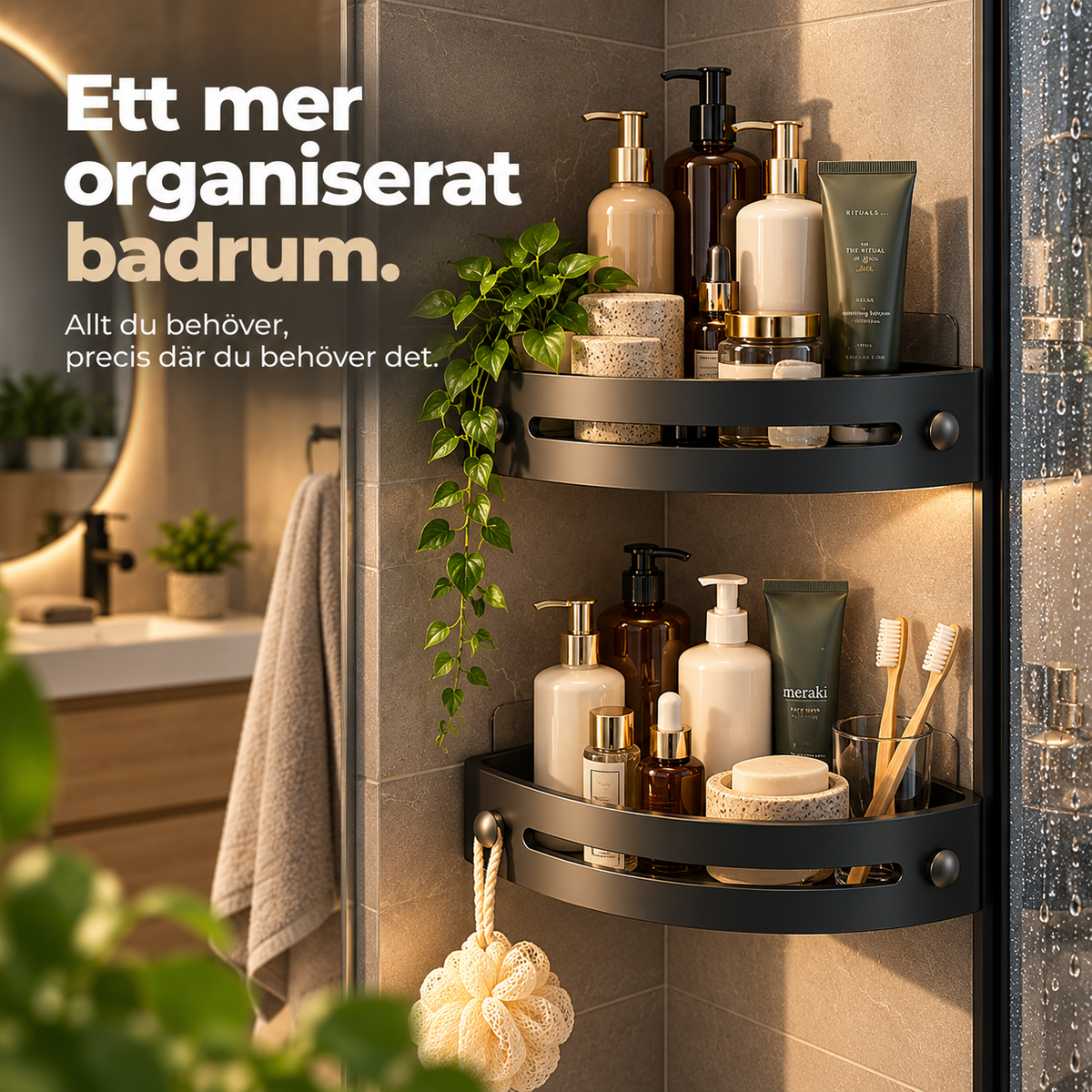 BadrumsFlex™ – Borrfri Förvaringshylla.
