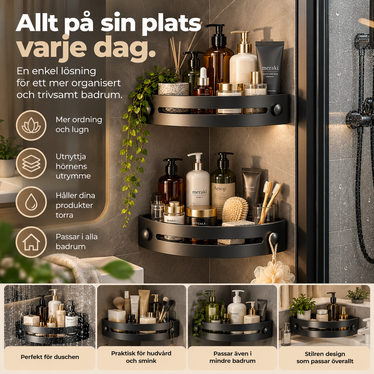 BadrumsFlex™ – Borrfri Förvaringshylla.