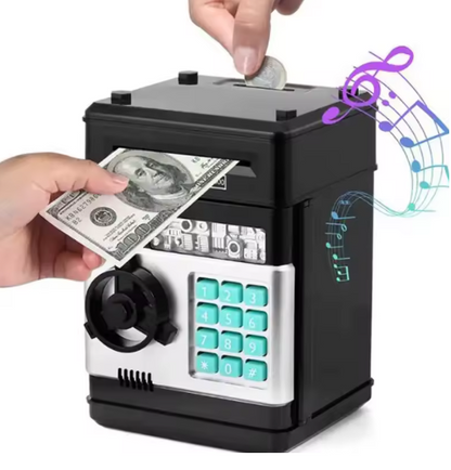 MiniBanken – Barnsparbössa med Pinkod och Automatisk Sedelinsättning