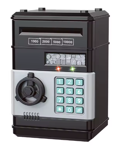 MiniBanken – Barnsparbössa med Pinkod och Automatisk Sedelinsättning