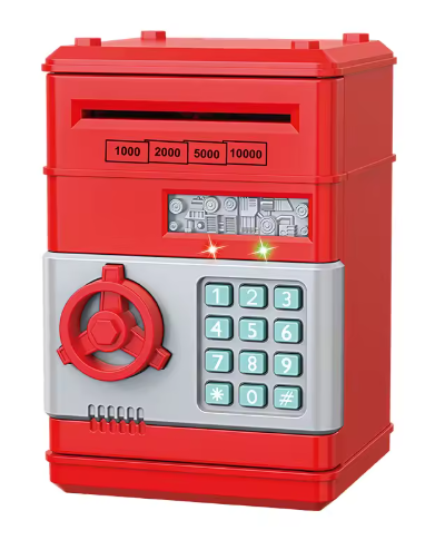 MiniBanken – Barnsparbössa med Pinkod och Automatisk Sedelinsättning