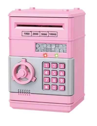 MiniBanken – Barnsparbössa med Pinkod och Automatisk Sedelinsättning