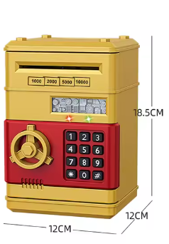 MiniBanken – Barnsparbössa med Pinkod och Automatisk Sedelinsättning