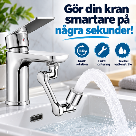VattenFlex™ – 1440° roterande kranförlängare för enklare vardag