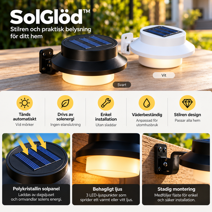 SolGlöd™ – Solcellsdriven utomhusbelysning