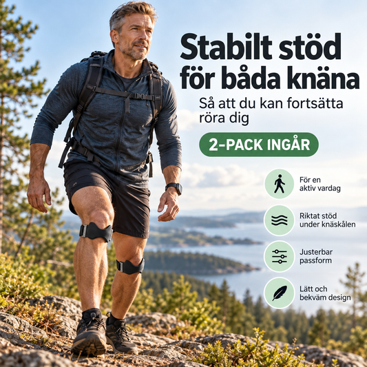 KnäStöd™ – Stabilt stöd för båda knäna | 2-pack