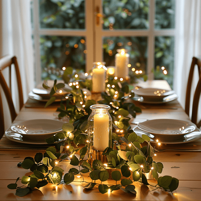 OlivGlow – Lysande LED Ljusslinga med Olivblad