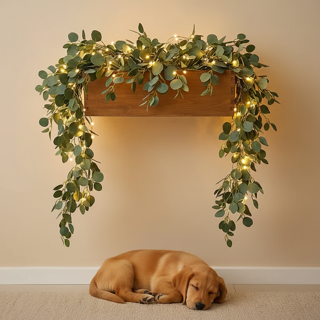 OlivGlow – Lysande LED Ljusslinga med Olivblad