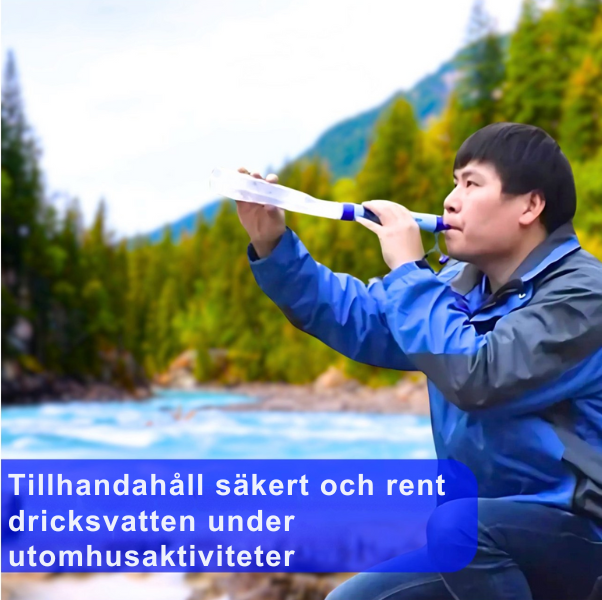 Vattenfilter för överlevnad – Set med 4 – Vattenreningsenheter – Vattenfiltersystem – För nödkit och nödsituationer – Vattenrenare – Totalt 6000 l