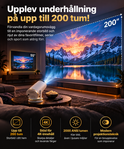 CineLux™ – Smart 4K Projektor för Hemmabio