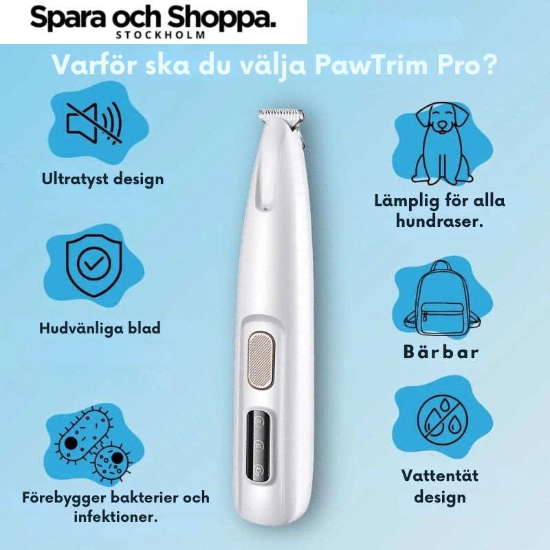TassTrim™ - Tyst och säker tass-trimmer för din hund