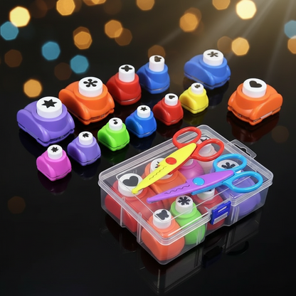 🎨 PysselStansset för barn – skapa roliga figurer (stjärnor, hjärtan, djur) för kreativt skapande 🧒✨