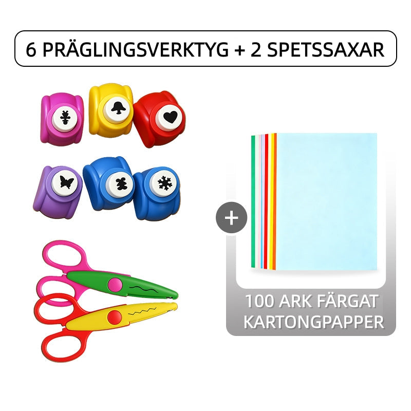 🎨 PysselStansset för barn – skapa roliga figurer (stjärnor, hjärtan, djur) för kreativt skapande 🧒✨