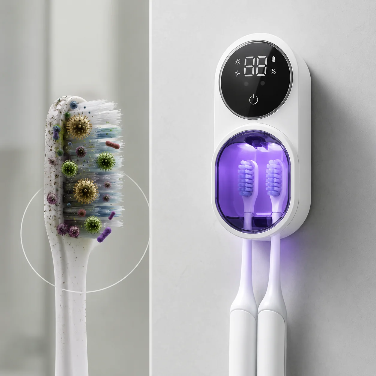 TandRen™ – UV-tandborsthållare med automatisk rengöring