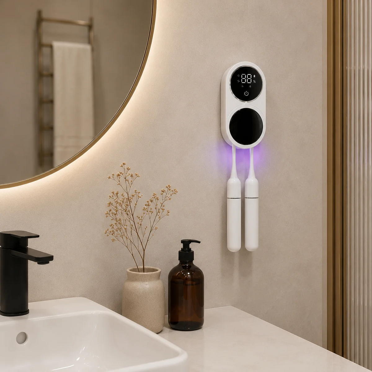TandRen™ – UV-tandborsthållare med automatisk rengöring
